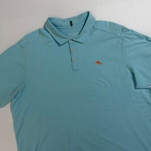 Tommy Bahama IslandZone Polo Shirt Mens 2XL Aqua Blue Golf